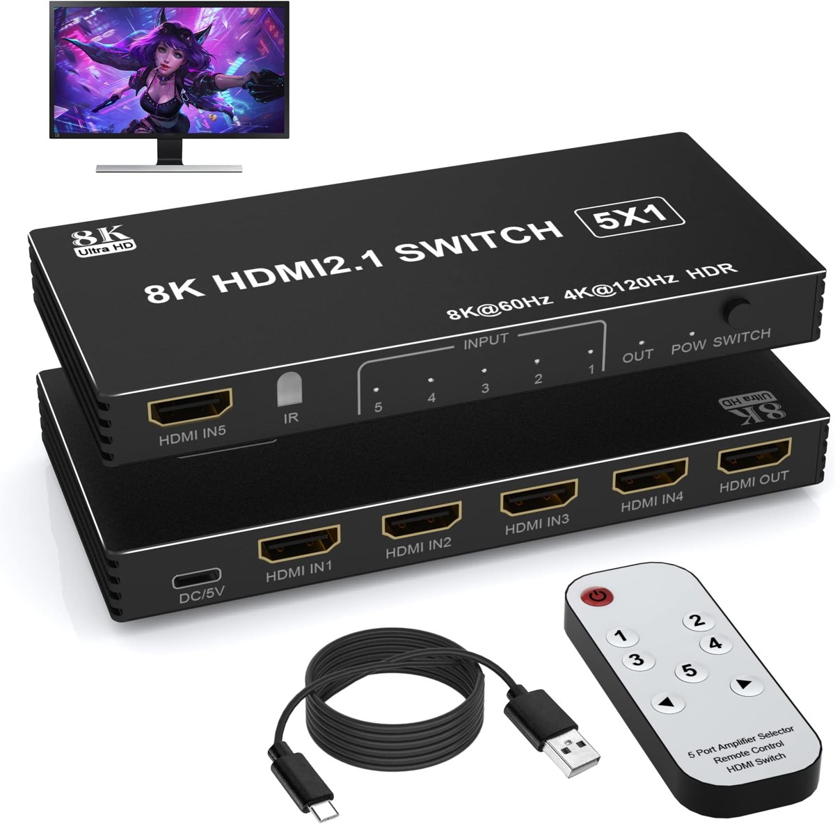 Switch HDMI 5 en 1