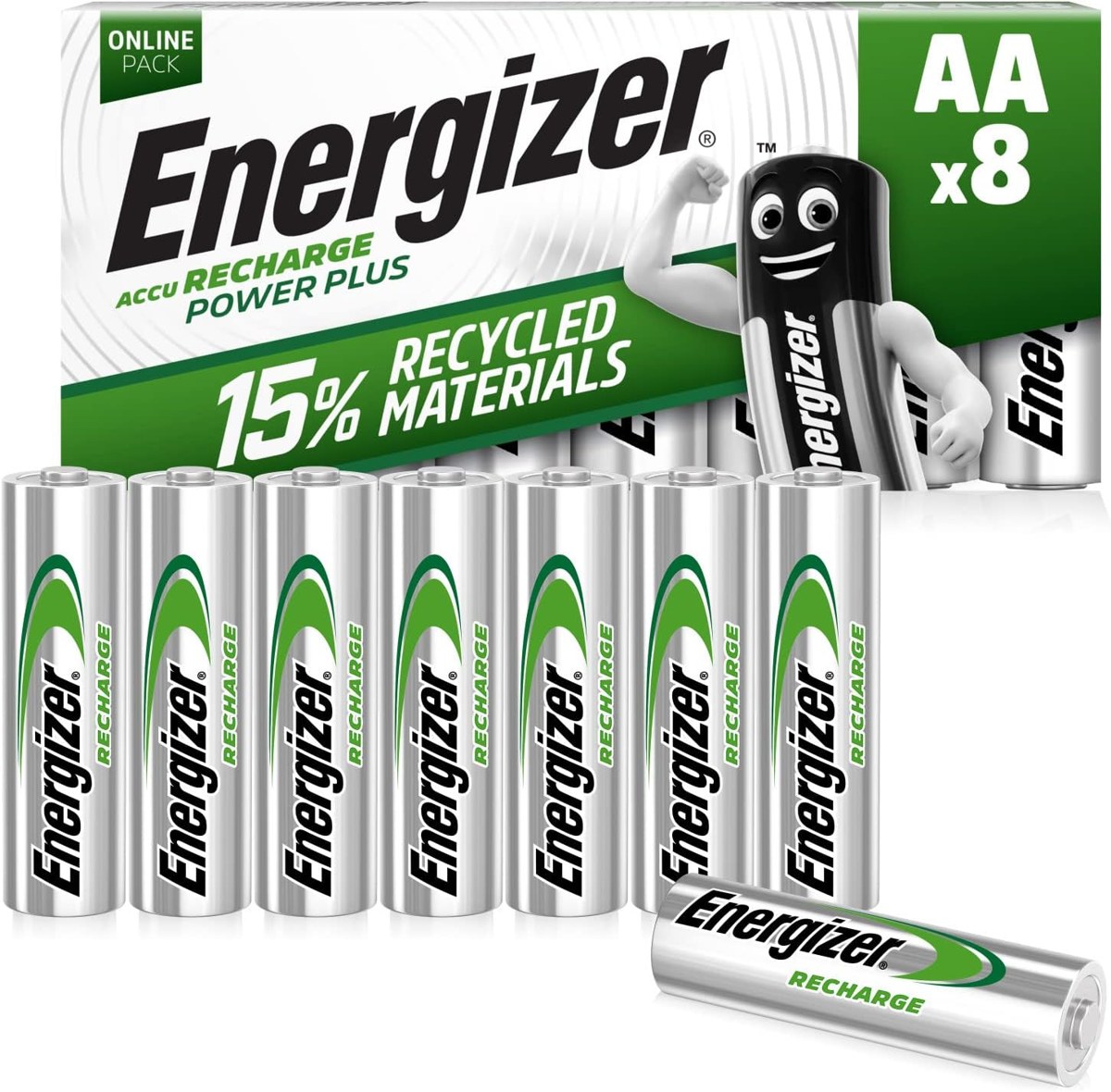 Pack piles AA (×8) rechargeables